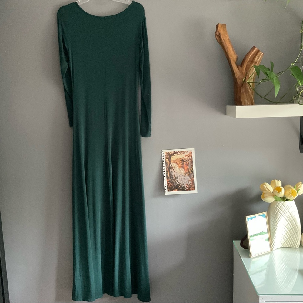 Forest Green Lulu’s Long Sleeve Maxi Dress - Picture 4 of 6